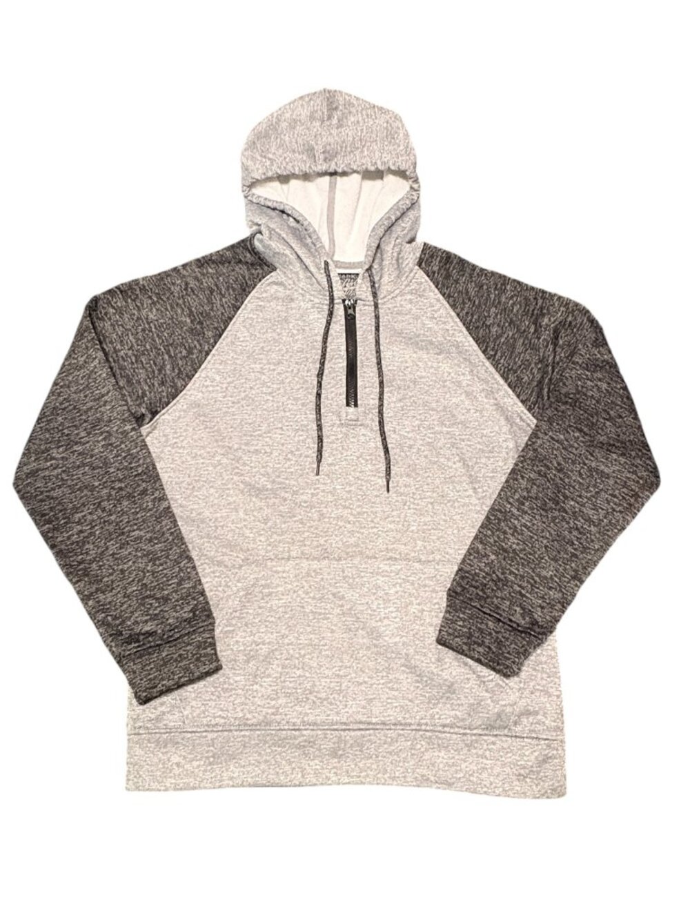 Brooklyn Cloth Dark/Light Gray Colorblock Hooded Sweatshirt Mens Medium
